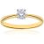 Diamant L’Eternel Womens Engagement Ring, 9ct Yellow Gold IJ/I Round Brilliant Diamond 0.25ct Weight – Size J