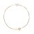 Diadema Womens – Bracelet – Real Freshwater Pearls in Yellow Gold – White – One Size