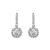 Silver Sensible Reduce Cubic Zirconia Halo Drop Earrings