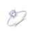 Silver Brilliant Cut Cubic Zirconia Solitaire Ring