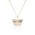 Yellow Gold Plated Textured Butterfly Pendant Necklace