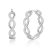 Silver Plated Infinity Hoop Earrings Created with Zircondia® Crystals