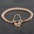 Pre-Owned Vintage 9ct Rose Gold Cut Graduating Curb Chain Bracelet 4107114