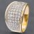 Pre-Owned 14ct Yellow Gold Cubic Zirconia Pave Set Dress Ring 41101339