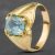 Pre-Owned Vintage Yellow Gold Glass Dress Ring 41101495