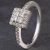 Pre-Owned 9ct White Gold 0.52ct Diamond Baguette And Brilliant Square Cluster Ring 4112273