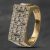 Pre-Owned 9ct Two Colour Gold Cubic Zirconia Dad Signet Ring 41341415