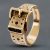 Pre-Owned 9ct Yellow Gold Holes Dotted Buckle Ring 41341531