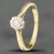 Pre-Owned Vintage 18ct Two Colour Gold Brilliant Cut Diamond Solitaire Ring 41381148