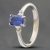 Pre-Owned Platinum Oval Cut Tanzanite & Baguette Cut Diamond Shoulder Set Solitaire Ring 41381271