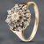 Pre-Owned 9ct Yellow Gold Single Cut Diamond Round Cluster Ring 41381919