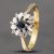 Pre-Owned Vintage 18ct Yellow Gold Sapphire & Diamond Cluster Ring 41382206