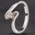 Pre-Owned 9ct White Gold Brilliant Cut Diamond Twist 4 Stone Ring 4158568