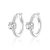 Sterling Silver Solitaire Hoop Earrings Created with Zircondia® Crystals