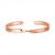 Rose Gold Plated Twist Cuff Bangle