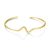 Gold Plated Wave Cuff Bangle