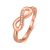 Rose Gold Plated Infinity Ring Created with Zircondia® Crystals