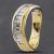 Pre-Owned 18ct Two Colour Gold Baguette Cut Diamond Curved Band Ring 43121066