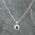 Pre-Owned Platinum 0.60ct Sapphire & 0.54ct Brilliant Cut Diamond Oval Pendant & 16 Inch Curb Chain 43141029