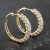 Pre-Owned 9ct Yellow Gold 25mm 1.02ct Brilliant Cut Diamond Hoop Earrings 43171160