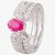 Pre-Owned 18ct White Gold Ruby and Diamond Ring Set 4328312