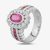 Pre-Owned Platinum 1.50ct Ruby & 0.75ct Diamond Flower Cluster Ring 4335014