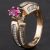 Pre-Owned 14ct Yellow Gold Ruby Diamond Dress Ring 4335186