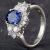 Pre-Owned Platinum 2.00ct Sapphire & 0.86ct Brilliant Cut Diamond Cluster Ring 4336017