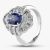 Pre-Owned Platinum Certificated 1.87ct Sapphire & 0.79ct Diamond Cluster Ring 433615633