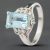 Pre-Owned Platinum 2.46ct Aquamarine & 0.12ct Brilliant Cut Diamond Oblong Dress Ring 43401004