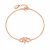 Rose Gold Plated Infinity Center Bracelet Created with Zircondia® Crystals