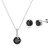 Sterling Silver Black Onyx Gemstone Set