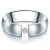 Tresor 1934 Womens Trilani Feminine Chrome steel Ring – Silver Stainless Metal (archived) – Dimension N