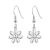 Silver Plated Daisy Drop Earrings