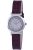 Johan Eric : djursland, WoMens, mop dial watch w with swarovski crystal indices, burgundy leather w crocodile pattern top.. – Purple – One Size