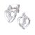 Diamant L’Eternel Womens 18ct White Gold Diamond Heart Stud Earrings – One Size