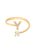 Latelita Womens Initial Ring Gold Y – Yellow Sterling Silver – One Size