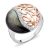 Orphelia WoMens 925 Sterling Silver Ring – Silver/Rose ZR-7112 – Silver & Rose Gold – Size O 1/2