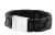 Police : “ARIZONA” BLACK WEAVING LEATHER BRACELET – Silver – One Size