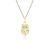 Gardenia Emerald and White Sapphire Owl Pendant Necklace in 9ct Yellow Gold