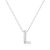 Preliminary Necklace Letter L Created with Zircondia® Crystals