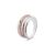 Argento Rose Gold & Silver Twisted Band Ring – 50