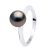 Diadema Womens – Ring – Tahitian Pearl – White Gold – Natural – Size L 1/2