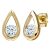 Diamant L’Eternel Womens 9ct Yellow Gold Half Carat Diamond Tear Drop Earrings – One Size