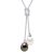 Ateliers Saint Germain Womens Necklace You & Me Hyperlink Amandine in White Gold 750 decorated with 2 Actual Cultured Pearls Pear 11-12 mm – Black/White – One Measurement