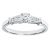 Diamant L’Eternel Womens 9ct White Gold Diamond Single Stone With Shoulders Ladies Ring – Size L