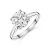 Platinum Lab Grown 3.00ct Spherical Brillaint Diamond Solitaire 3.00ct