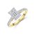 18ct Yellow Gold Emerald Cut 2.25ct Lab Grown Diamond Solitaire