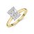 18ct Yellow Gold Radiant Cut 2.00ct Lab Grown Diamond Solitaire