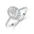 Platinum Lab Grown 1.00ct Oval Diamond Halo Shoulders 1.25tw